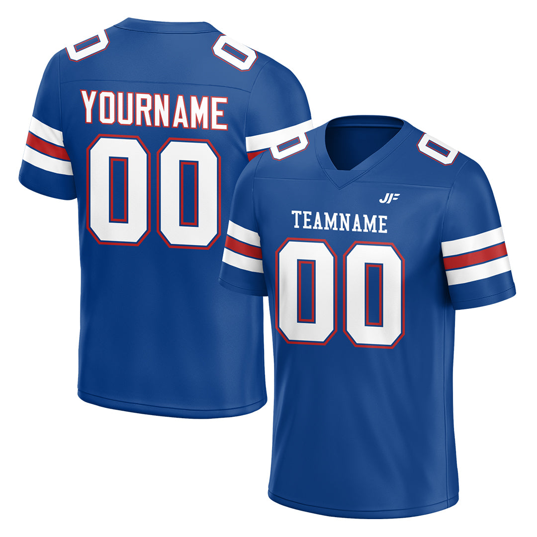 Custom Royal Football Jersey Print Name Number Logo American Special Fans Edition Design Shirts