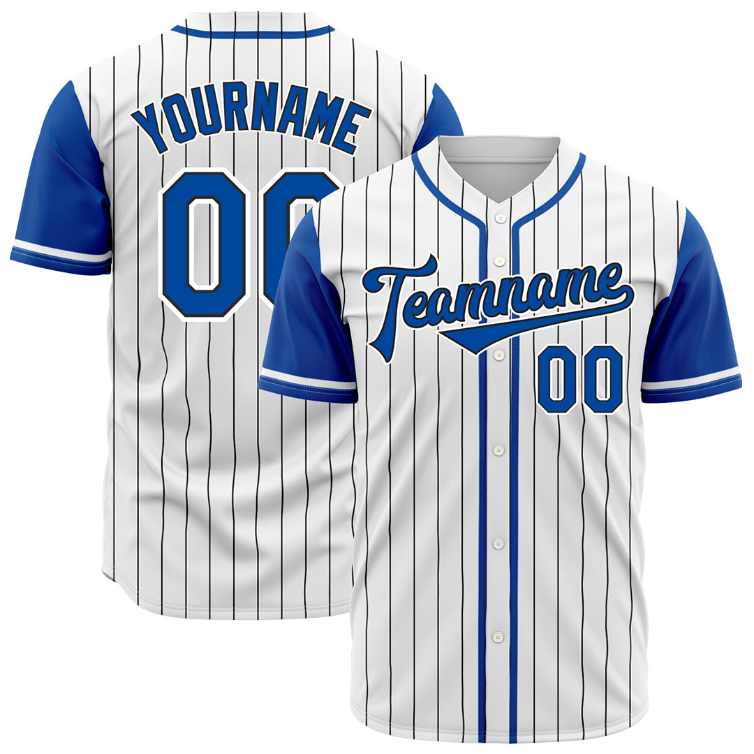 Custom Royal Pinstripe Two Tone Authentic Vintage Baseball Jersey