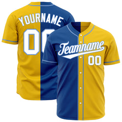 Custom Split Baseball Jersey Outdoor Casual Authentic Button Shirt