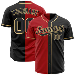 Custom Split Baseball Jersey Outdoor Casual Authentic Two Tone Shirt