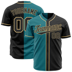 Custom Split Baseball Jersey Outdoor Casual Authentic V-Neck Shirt