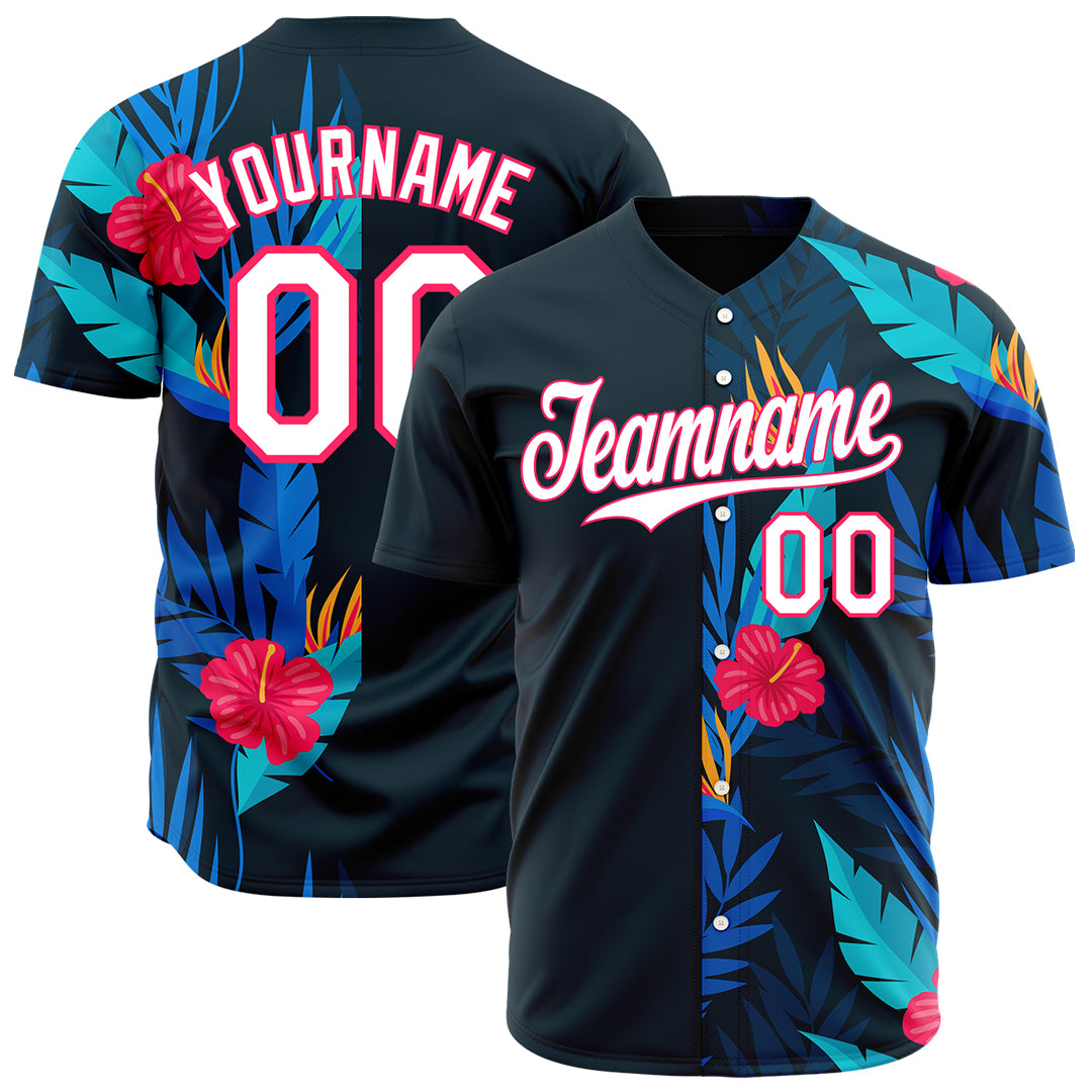 Custom Split Fashion Baseball Jersey Authentic Button Down Vintage T-Shirt