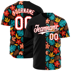 Custom Split Fashion Baseball Jersey Authentic Button Vintage Shirt