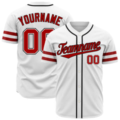 Custom White Baseball Jersey Authentic Button Down Vintage Game Training Shirt