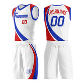 Custom White Basketball Uniform Print Athletic V Neck Mesh Jersey