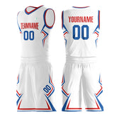 Custom White Basketball Uniform Print Name Number Athletic V Neck Mesh Jersey Design Your Own