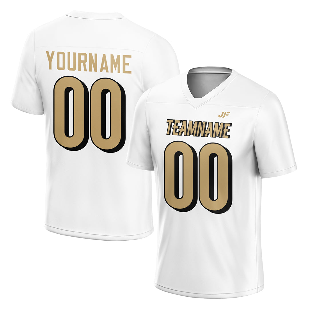 Custom White Football Jersey Athletic Special Fans Edition Design Casual Shirt