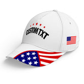Custom White Print Caps Personalized Logo Text Hat Ideal for Business Events Gifts