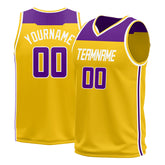 Custom Yellow Basketball Jersey Athletic Sports Shirts Design Your Own