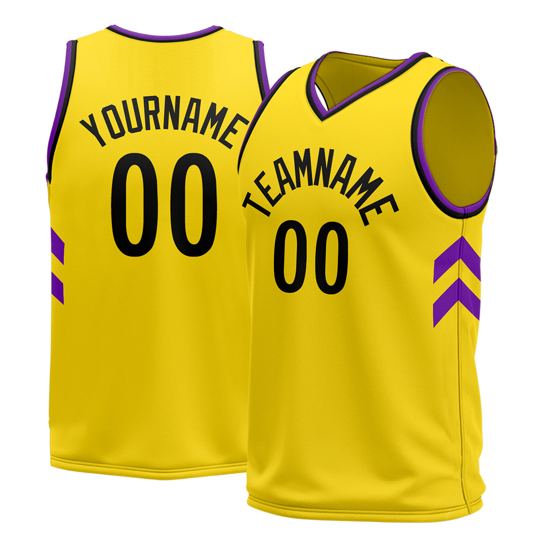 Custom Yellow Basketball Jersey Athletic Sports Shirts For Aldult Youths