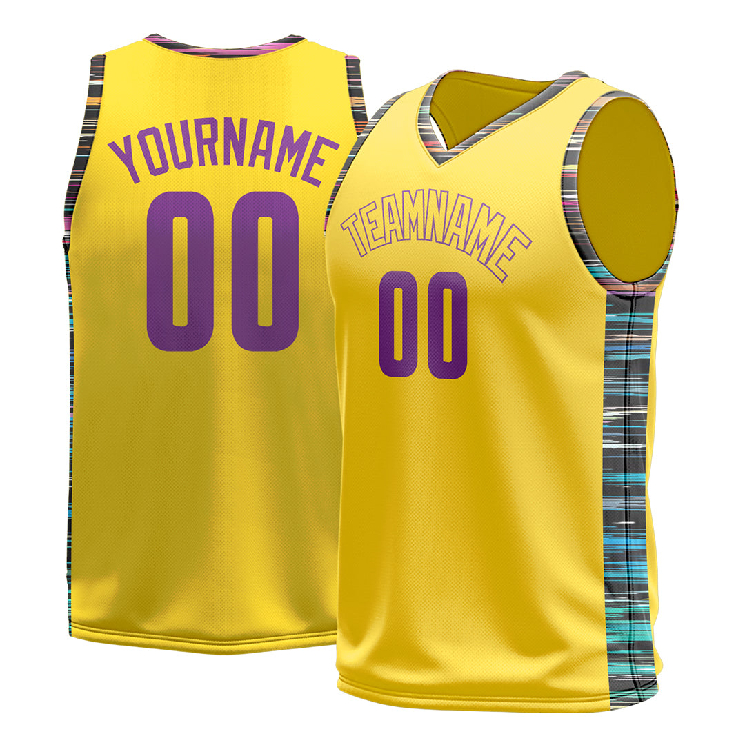 Custom Yellow Basketball Jersey Design Your Own Mesh Athletic Sport Shirts