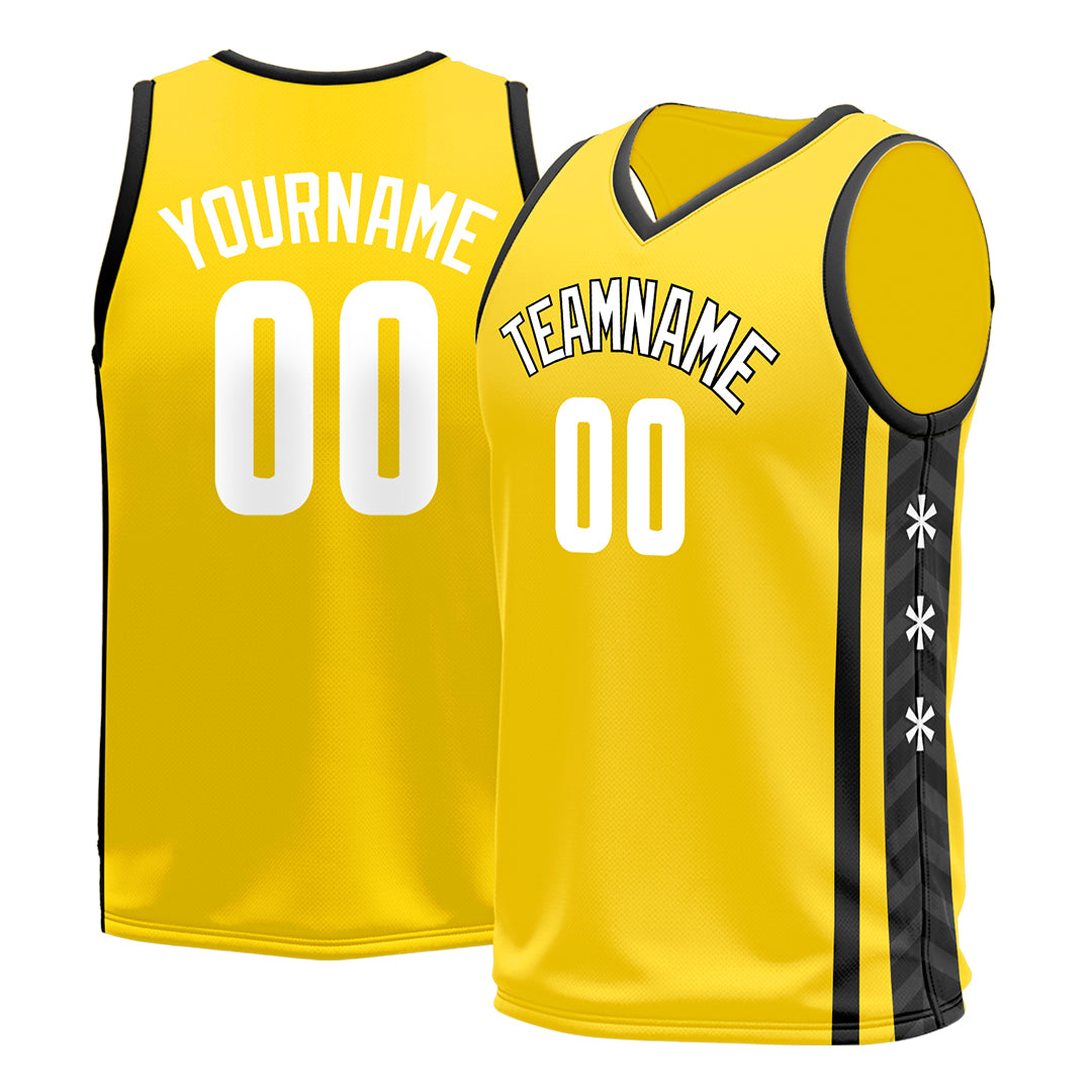 Custom Yellow Basketball Jersey Mesh Athletic City Team Sport Shirts