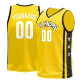Custom Yellow Basketball Jersey Mesh Athletic City Team Sport Shirts