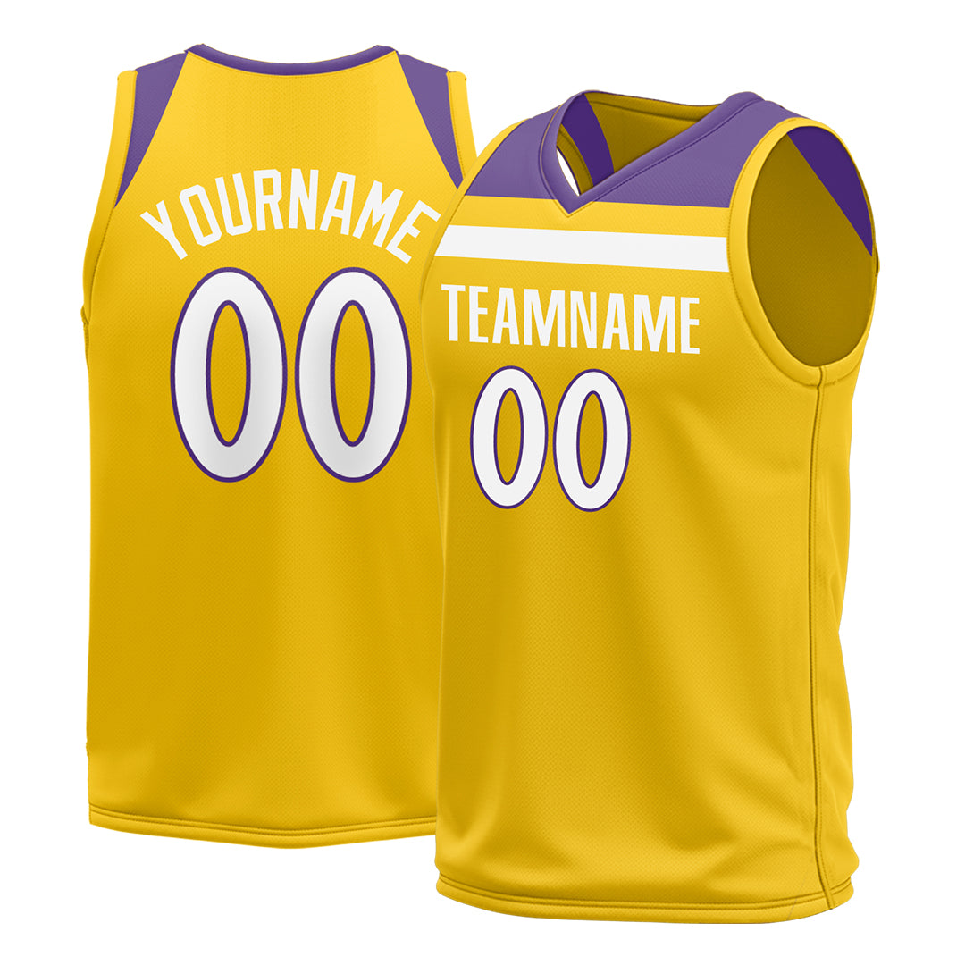 Custom Yellow Basketball Jersey Mesh Athletic Sports Shirts Design Your Own