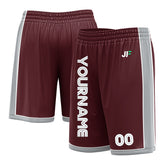 Custom Burgundy Basketball Shorts Athletic Mesh Training Shorts