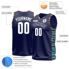 Custom Blue Basketball Jersey Design Your Own Mesh Athletic Sport Shirts