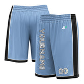 Custom Light Blue Basketball Shorts Athletic Mesh Training Shorts