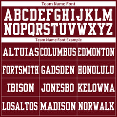 Custom Burgundy Football Jersey Athletic Shirt For Adult Youth
