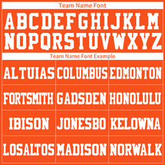 Custom Orange Football Jersey Athletic Special Fans Edition Shirt