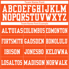 Custom Orange Football Jersey Athletic Shirt For Adult Youth