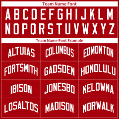 Custom Red Mesh Basketball Uniform For Adult Youth Fans Jersey