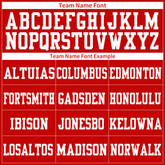 Custom Red Football Jersey Athletic Shirt For Adult Youth