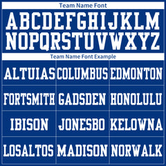 Custom Royal American Football Jersey Athletic Special Fans Edition Sportwear Shirt