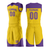 Custom Yellow Mesh Basketball Uniform For Adult Youth Fans Jersey