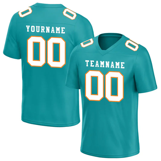 Custom Aqua Football Jersey: Stand Out on the Field with JerFit