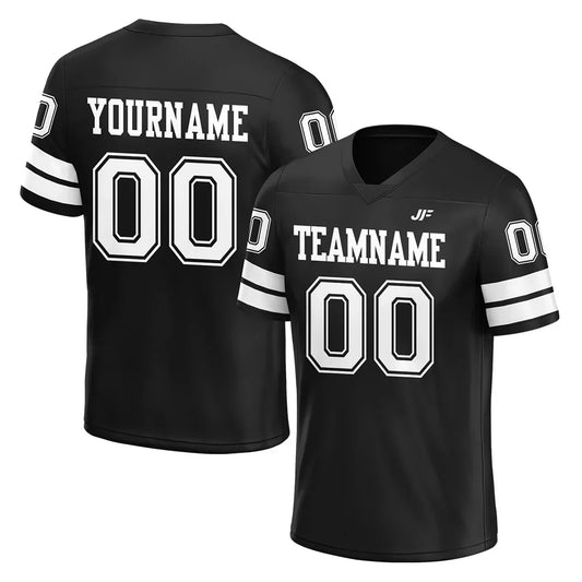 Custom Black Football Jersey by JerFit: Elevate Your Game Style