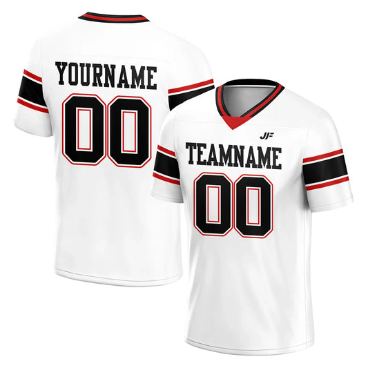 Custom White Football Jersey by JerFit: A Perfect Blend of Style and Comfort