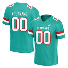 Custom Aqua Football Jersey Athletic Shirt For Adult Youth