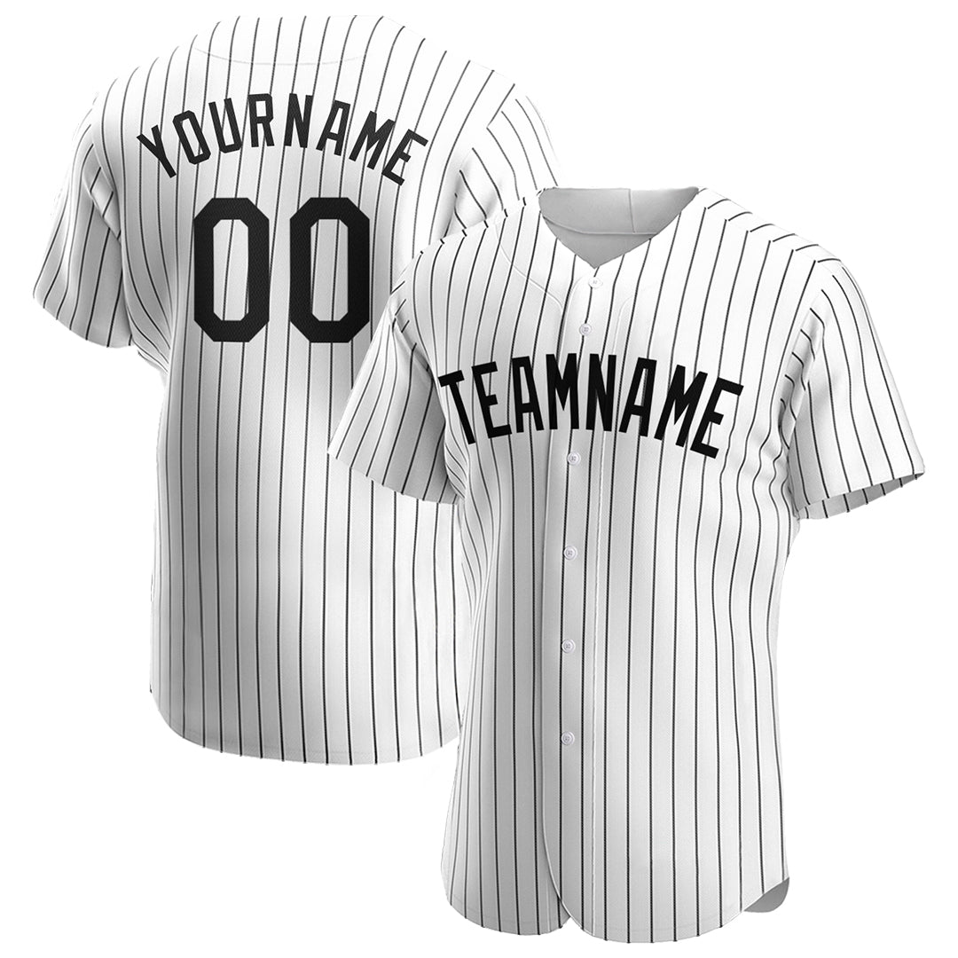 Custom Pinstripe Baseball Jersey Custom Pinstripe Baseball Jersey