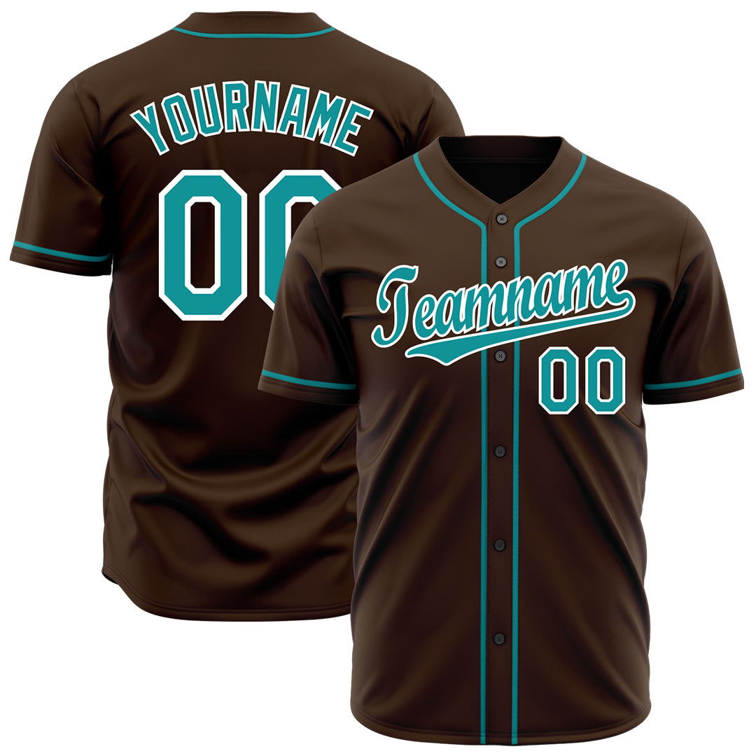 Custom Brown Baseball Jersey Custom Brown Baseball Jersey