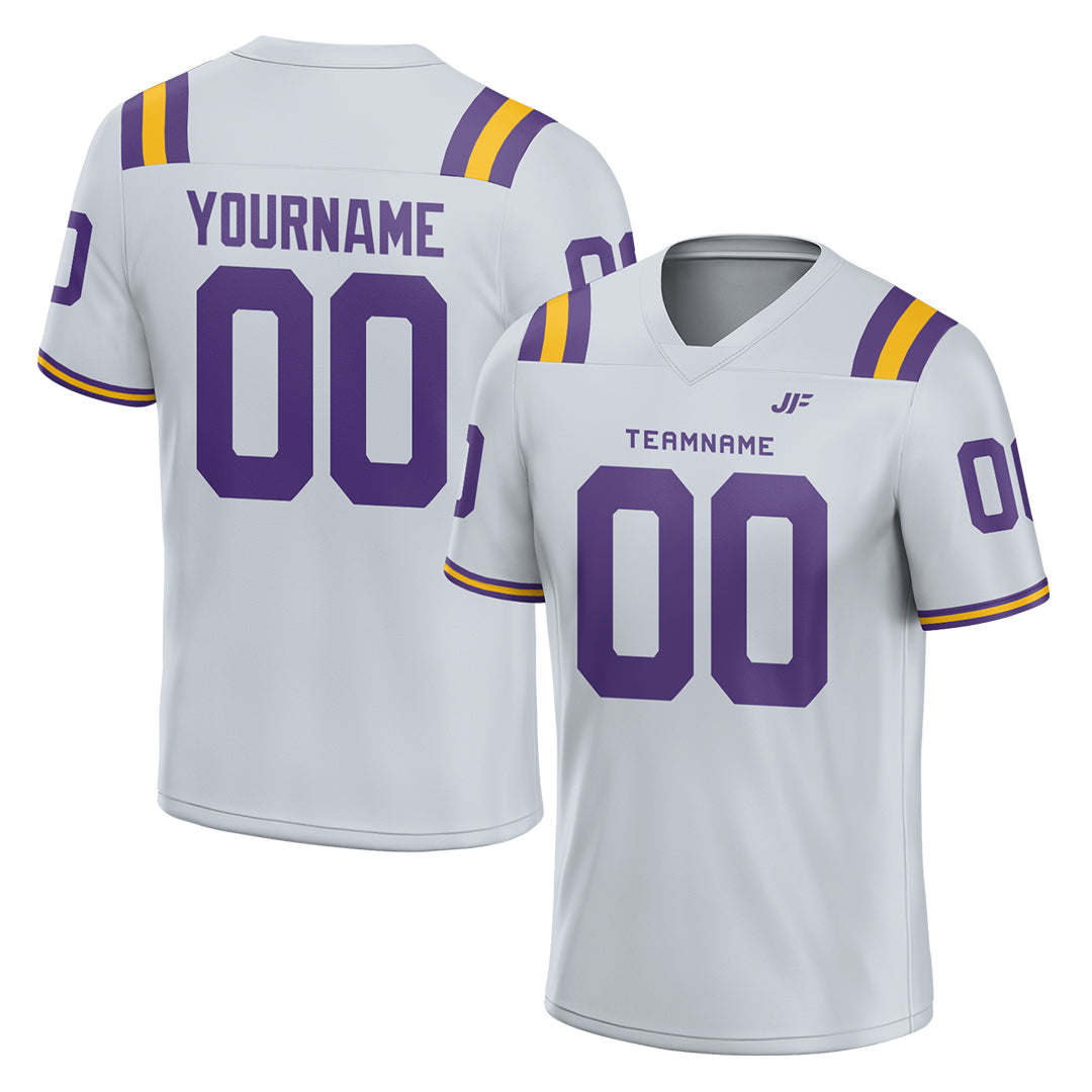 Custom Gray Football Jersey Custom Gray Football Jersey
