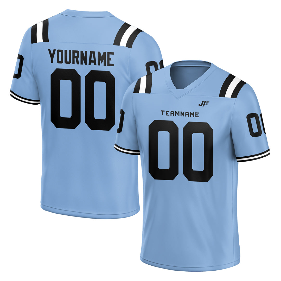 Custom Blue Football Jersey Custom Blue Football Jersey