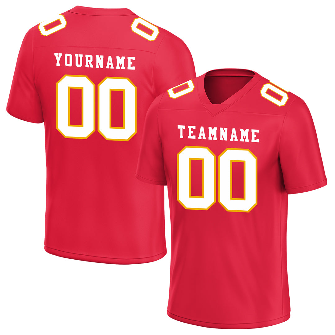 Custom Red Football Jersey Custom Red Football Jersey