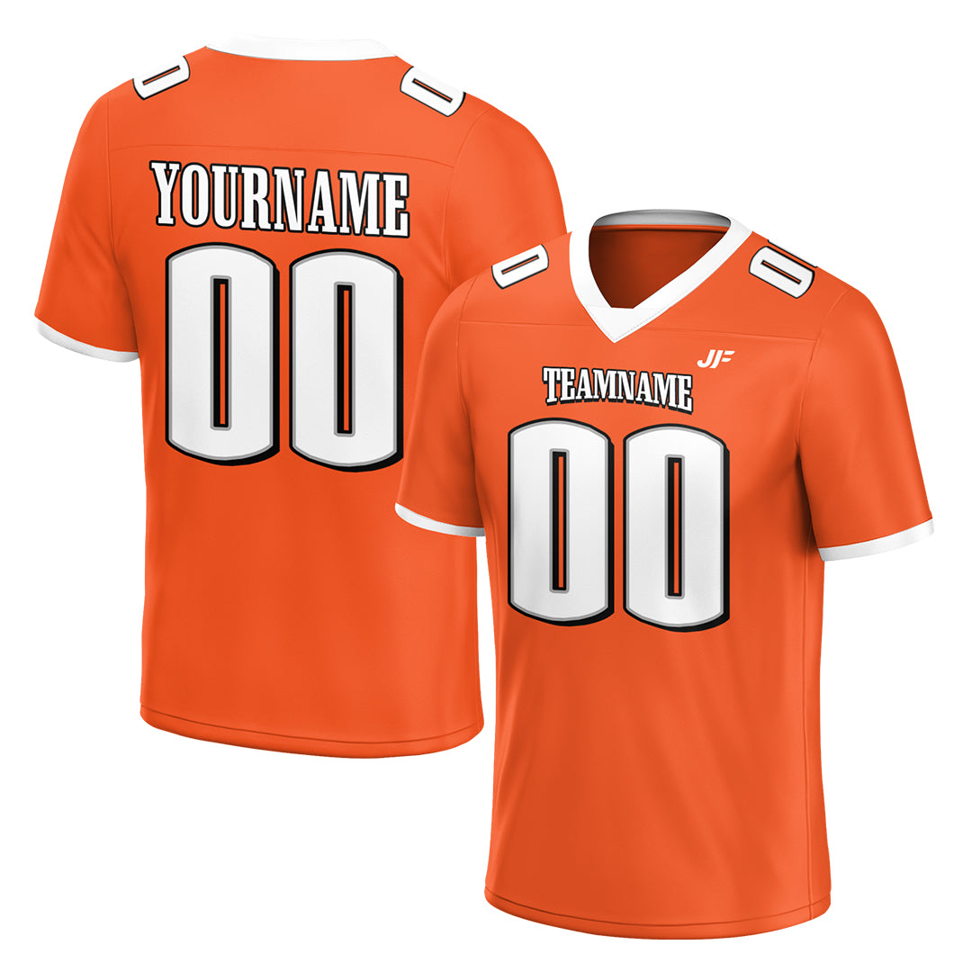 Custom Orange Football Jersey Custom Orange Football Jersey