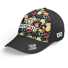 Custom Black Baseball Cap Casual Adjustable Hat Ideal for Business Events and Gifts