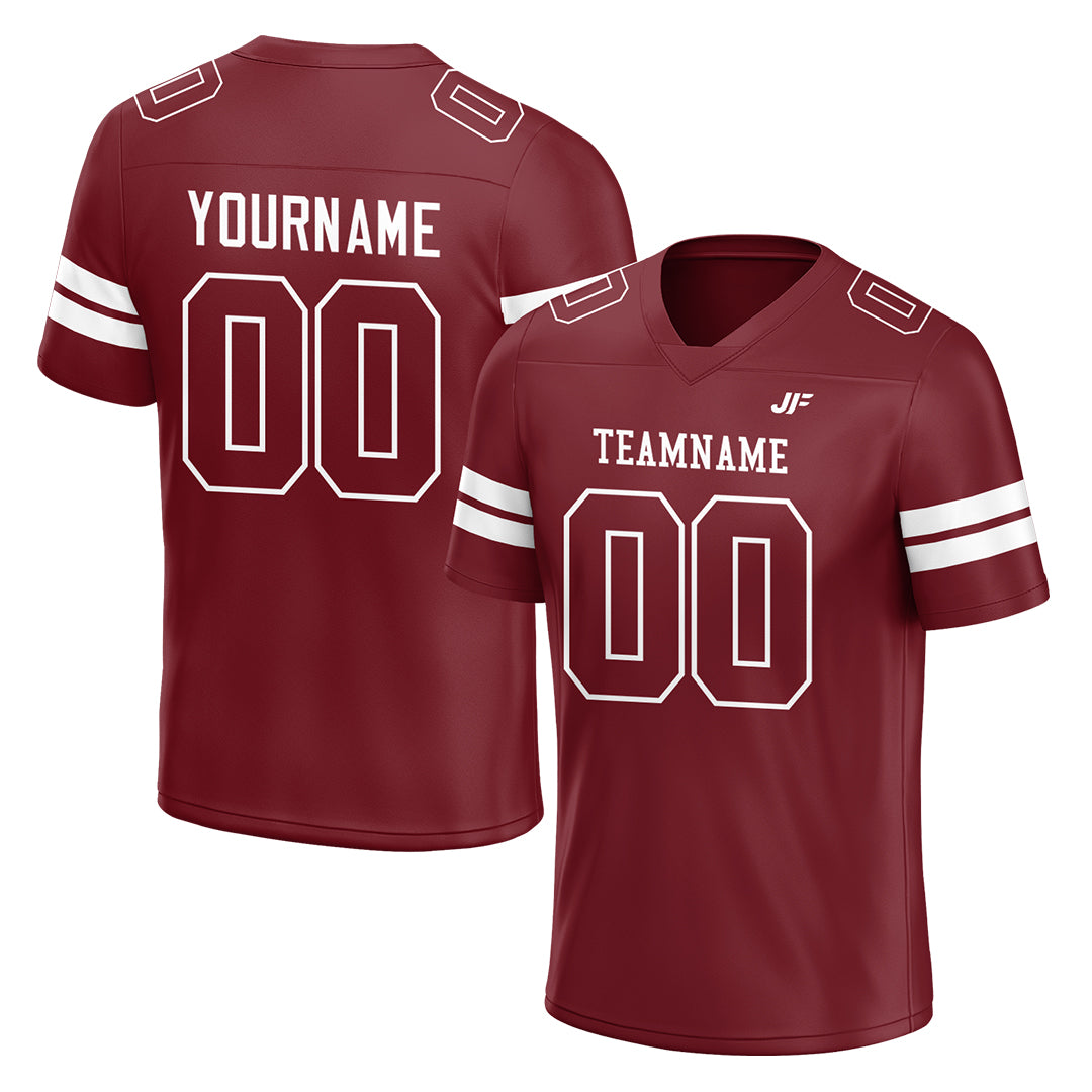 Custom Burgundy Football Jersey American Special Fans Edition Design Athletic Sportwear Shirts