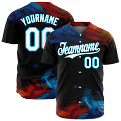 Custom Graffiti Pattern Baseball Jersey Full Button Down Fans Special Edition Authentic Casual Shirt