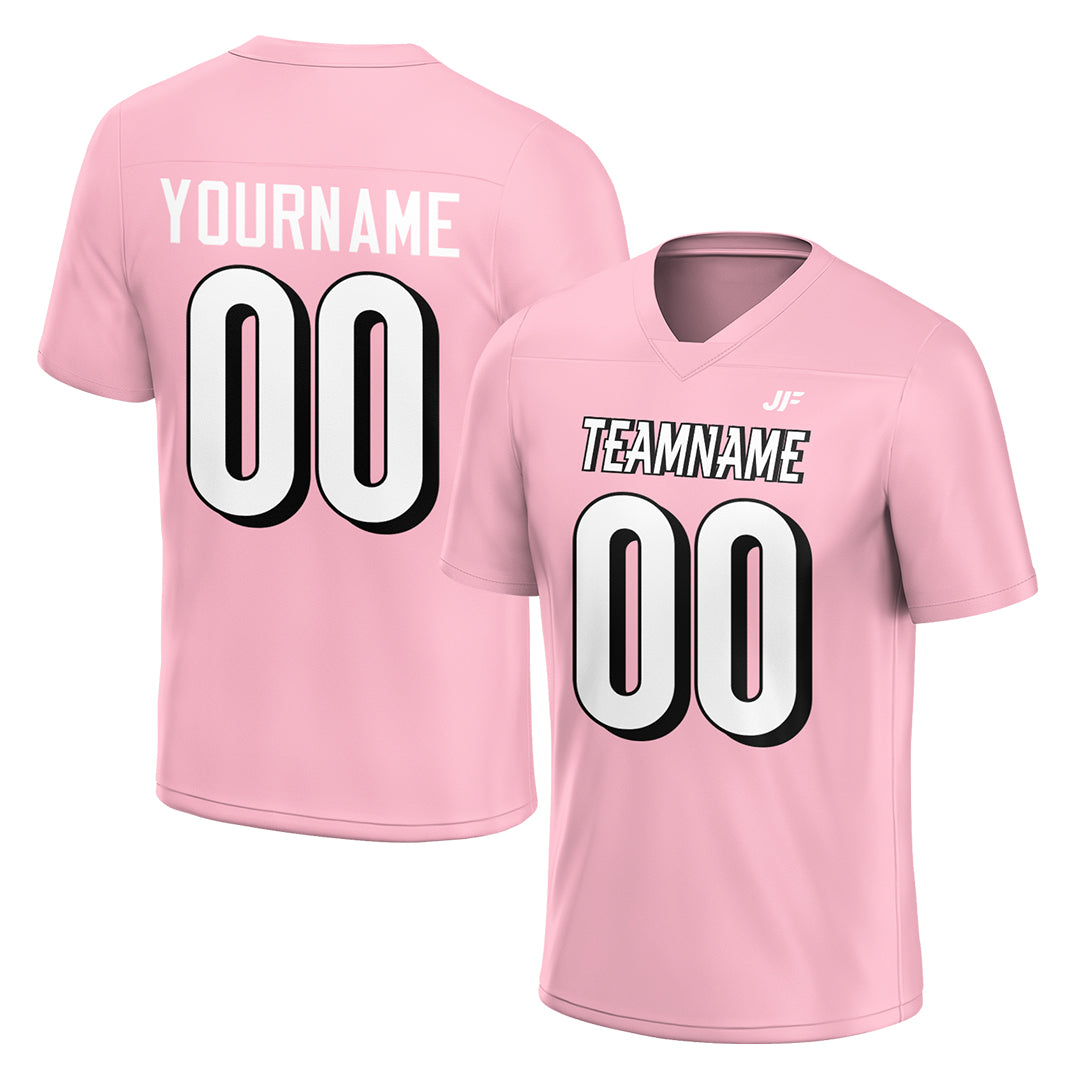 Custom Pink Football Jersey Athletic Special Fans Edition Design Casual Shirt