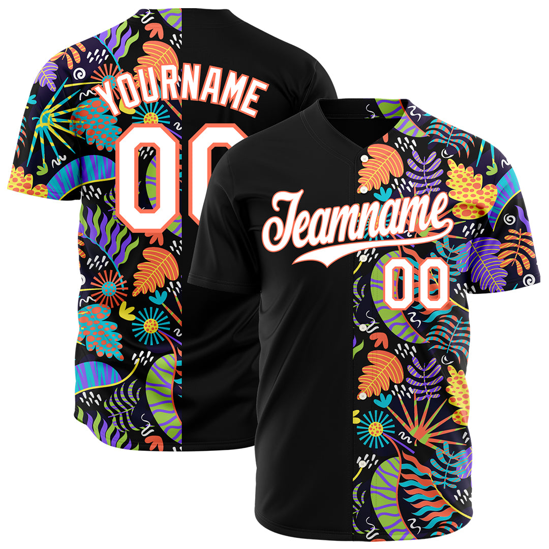 Custom Split Fashion Baseball Jersey Custom Split Fashion Baseball Jersey